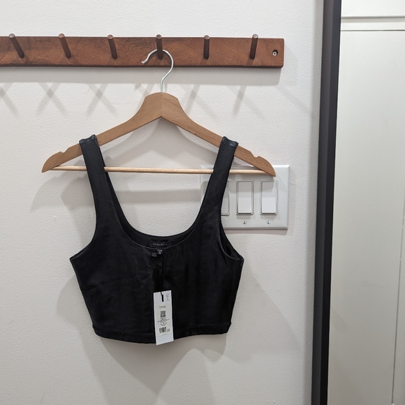 Dynamite faux leather cropped tank - Picture 4 of 5